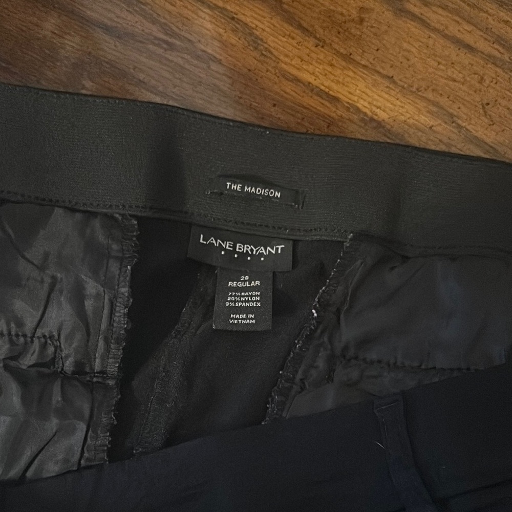 Lane Bryant Black Straight Leg Pants